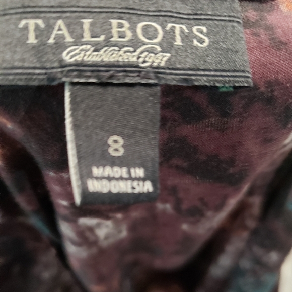 Talbot's Brown Multicolored Sleeveless Shirt Sz 8 - Picture 6 of 8